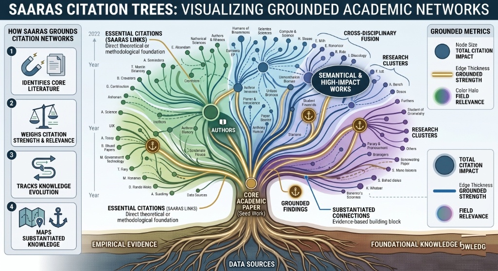 Saaras Citation Trees: Tamper-Evident Academic & arXiv Evidence Traversal